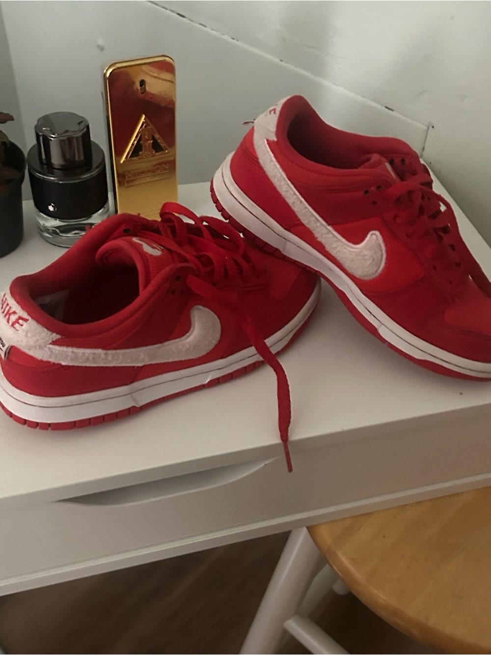 Nike Dunk Low Valentine ltd edition red & white. Freshly cleaned, ship fast